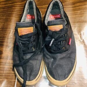 Levi's Black Canvas Low-Top Sneakers Men's Size 6.5